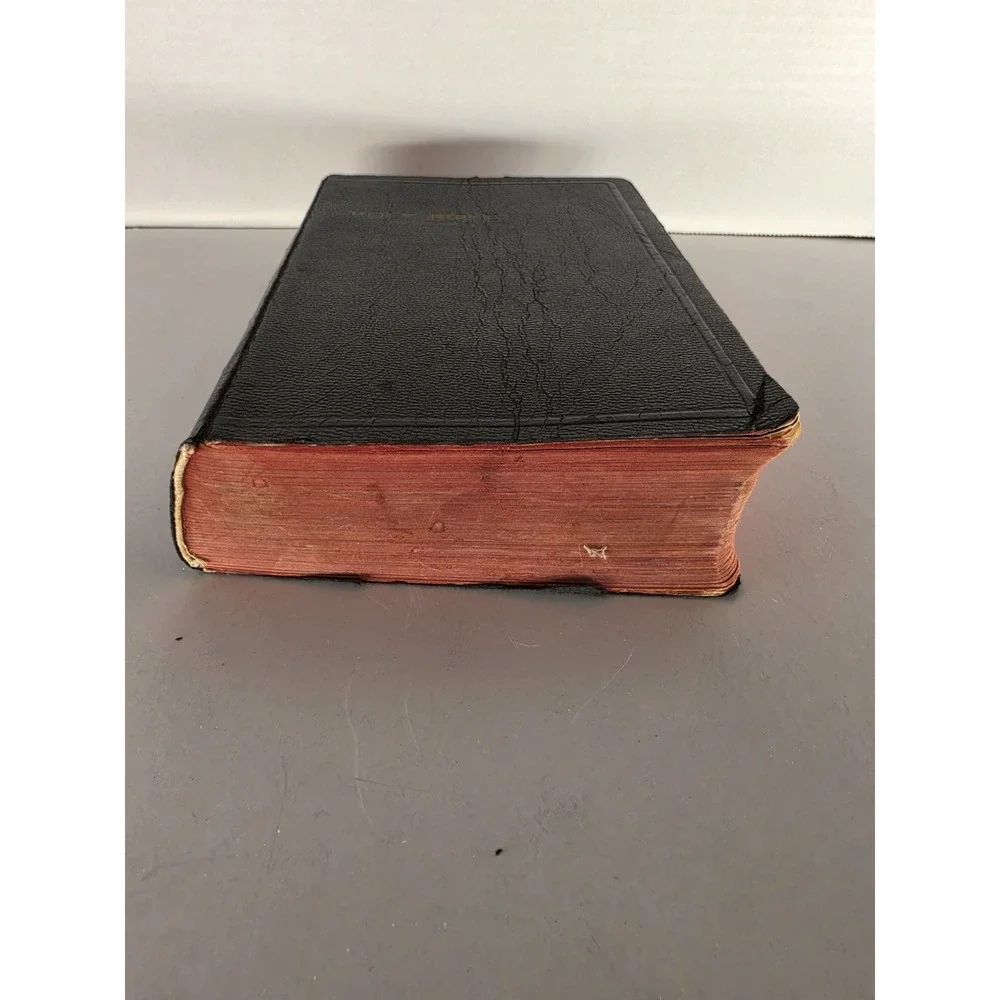 Vintage 1940s Holy Bible KJV Red Letter Concordance World Publishing Red Edge